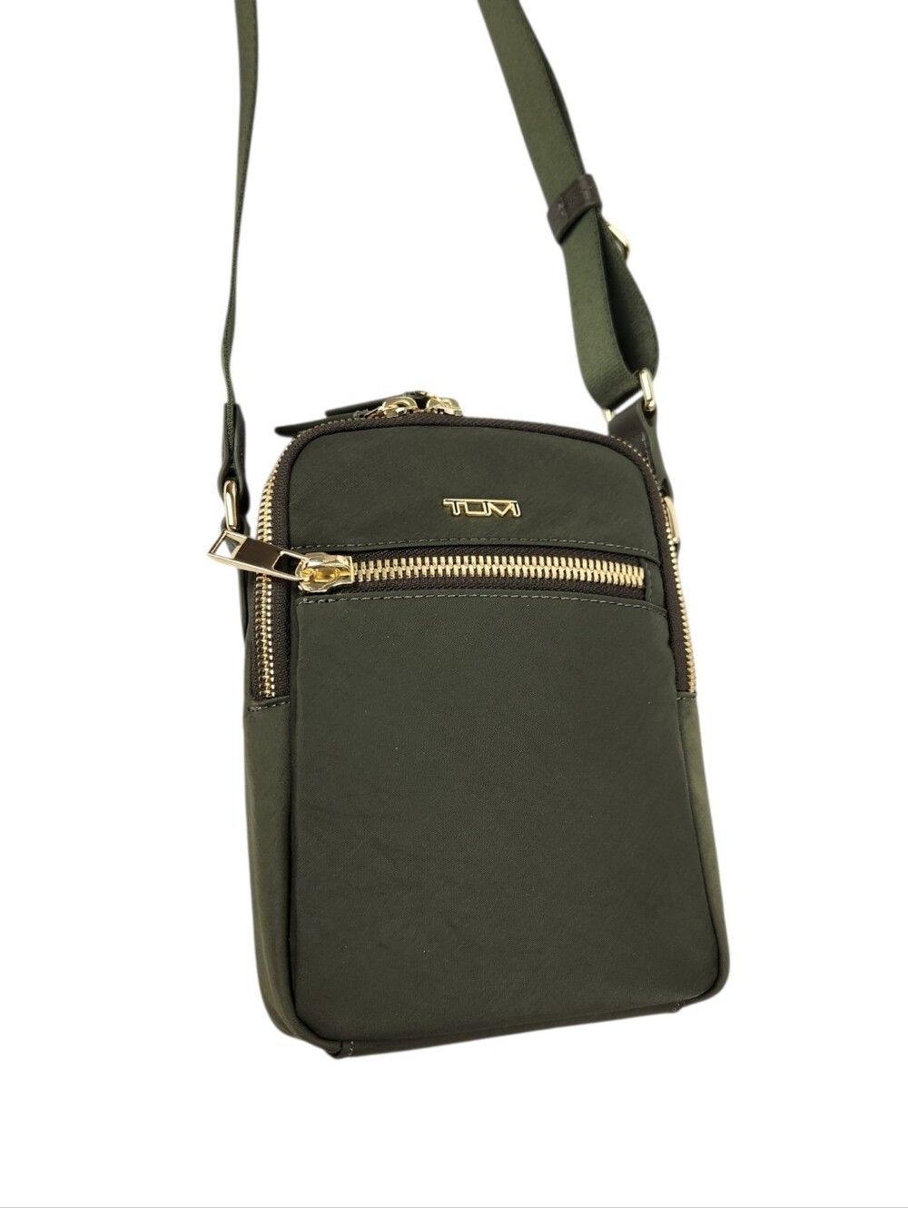 Tumi Voyageur Persia Olive Green Crossbody Shoulder Bag Purse NWOT Luxury Women